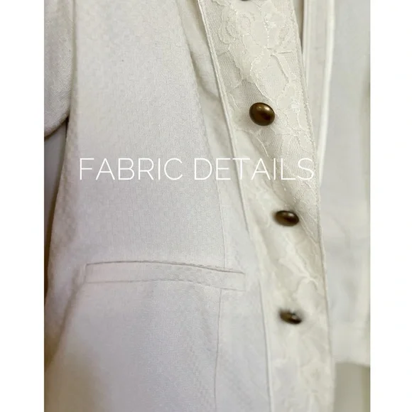 Cream Cropped Military Jacket - Picture 4 of 8